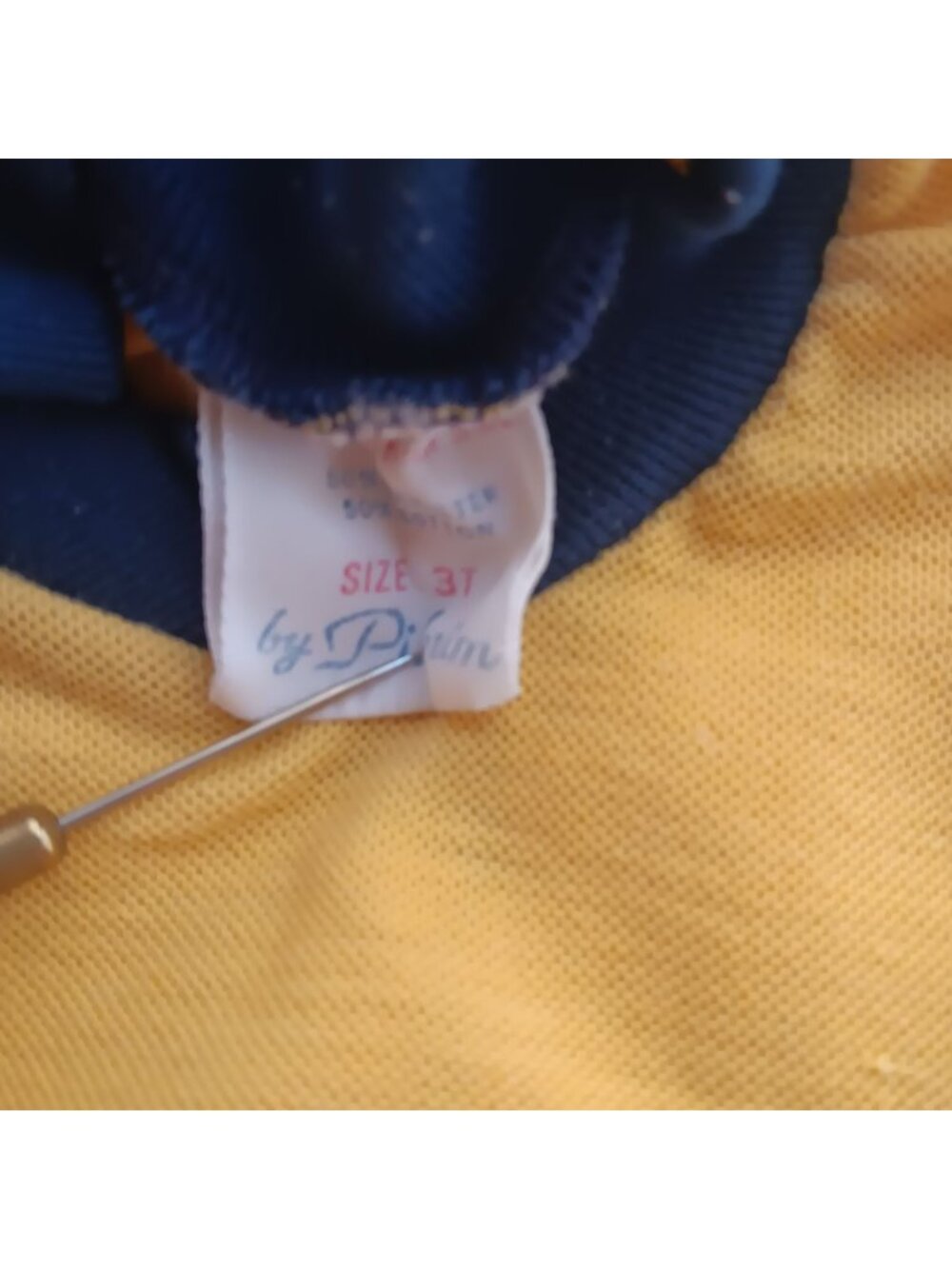 True Vintage Girls T-Shirt 3T Single Stitch Pilgrim 1960's Yellow Ringer Collar